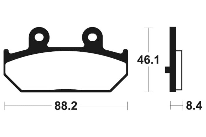 Tecnium Maxi -skootteri sintrattu metallijarrutyynyt - MSS304 1023208