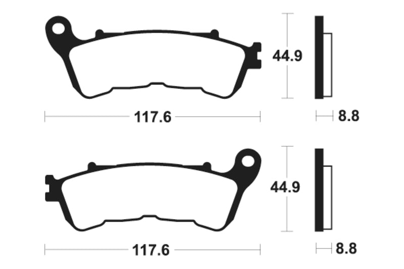 Tecnium Maxi -skootteri sintrattu metallijarrutyynyt - MSS328 1023213