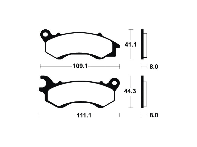 Tecnium Maxi -skootteri sintrattu metallijarrutyynyt - MSS373 1023222