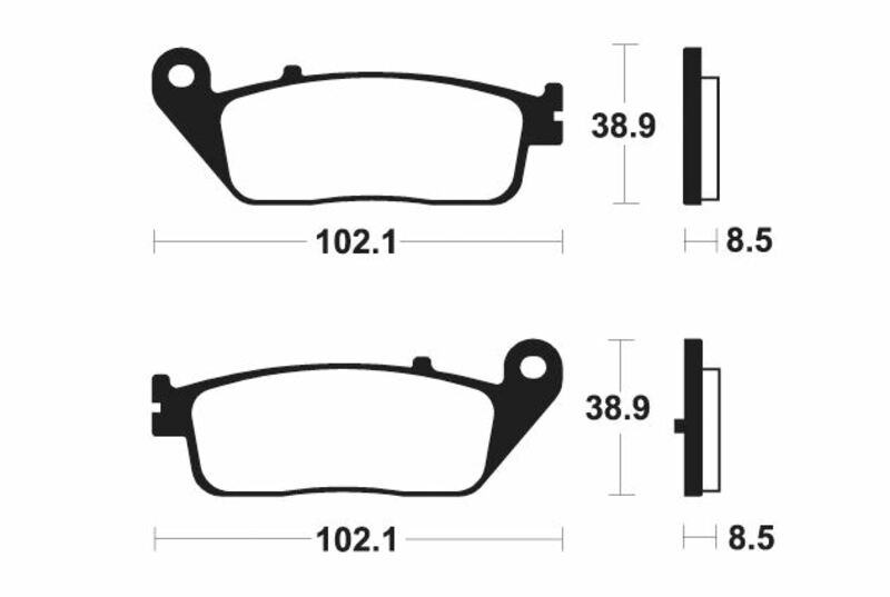 Tecnium maxi -skootteri sintrattu metallijarrutyynyt - MSS383 1023224