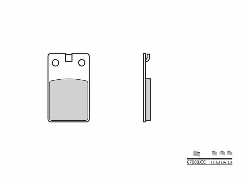 BREMBO Scooter Carbon Ceramic Brake pads - 07008 07008