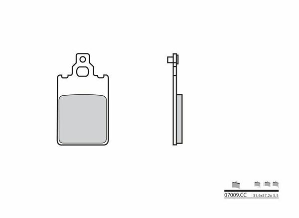 BREMBO Scooter Carbon Ceramic Brake pads - 07009 07009 