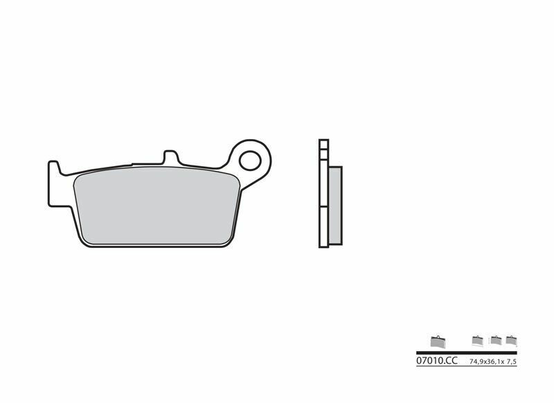 BREMBO Scooter Carbon Ceramic Brake pads - 07010 07010