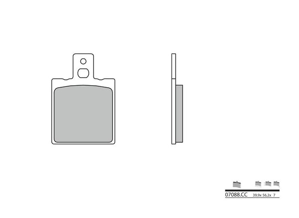 Brembo -skootterin hiilikeraamiset jarrupalat - 07088cc 07088