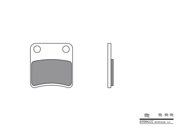 Brembo -skootteri hiilikeraamiset jarrutyynyt - 07094cc 07094