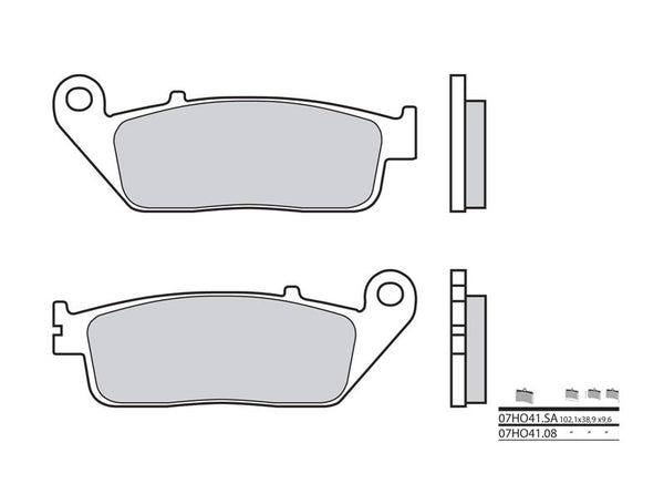 Brembo Street Sintered Metal Brake Pads - 07Ho41la 07HO41la