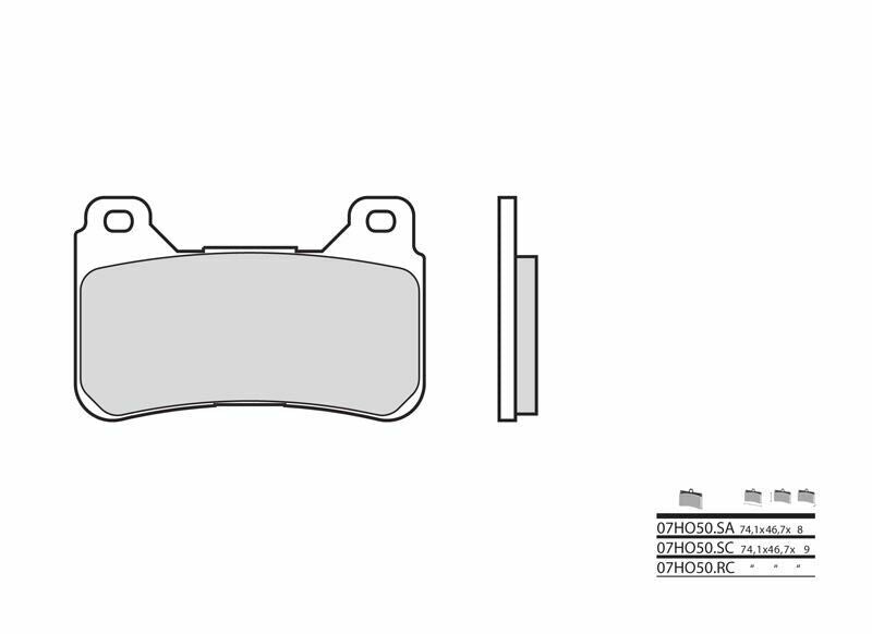 BREMBO Competition Carbon Ceramic Brake pads - 07HO50RC 07HO50RC