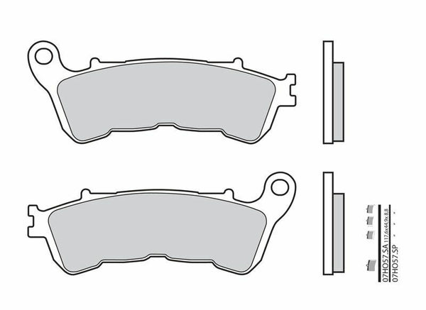 Brembo Street Sintered Metal Brake Pads - 07HO57SA 07HO57SA