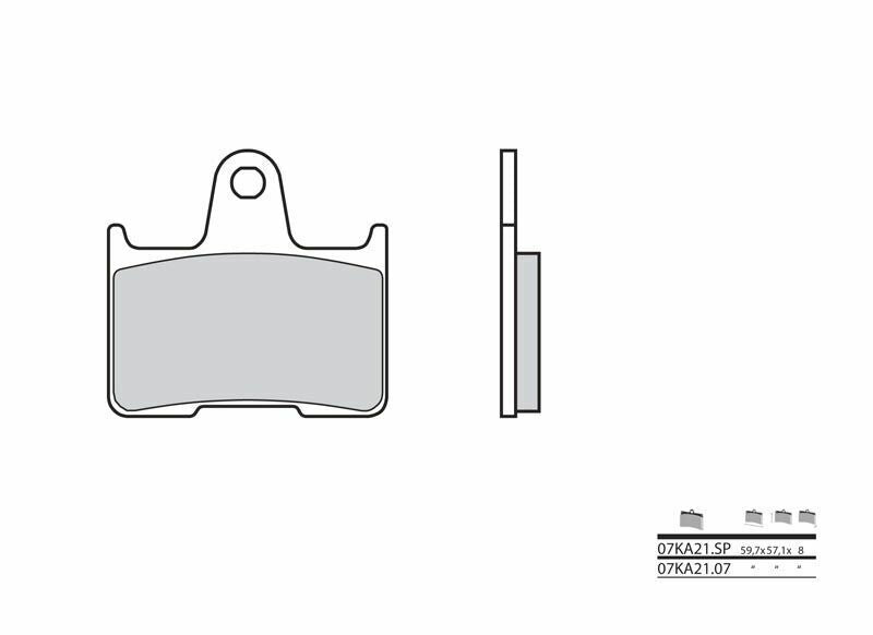 BREMBO Street Carbon Ceramic Brake pads - 07KA2107 07KA2107