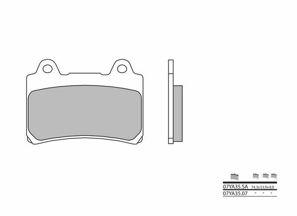 Brembo Street Sintered Metal Brake Pads - 07YA35SA 07YA35SA