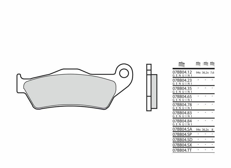 BREMBO Genuine Sintered Metal Brake pads - 07BB0483 07BB0483