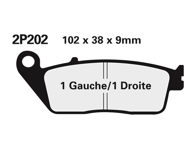 NISSIN Street Semi-Metallic Brake pads - 2P-202NS 2P-202NS 