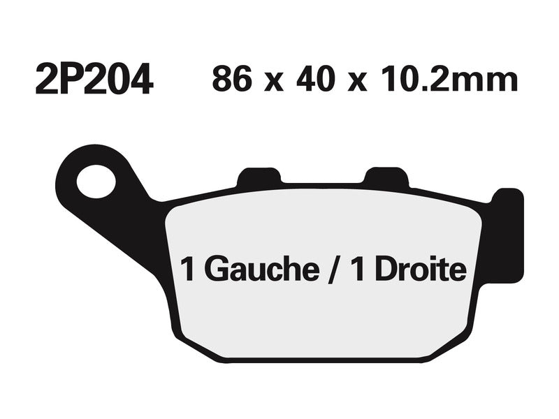 NISSIN Off-Road Puoli-metalliset jarrupalat - 2P-204GS 2P-204GS 