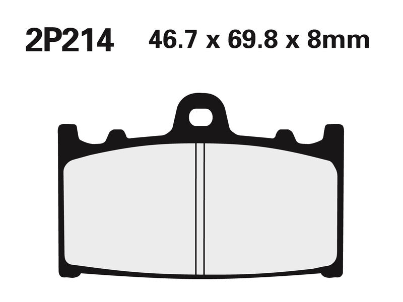 NISSIN Street puolimetalliset jarrupalat - 2P-214NS 2P-214NS 