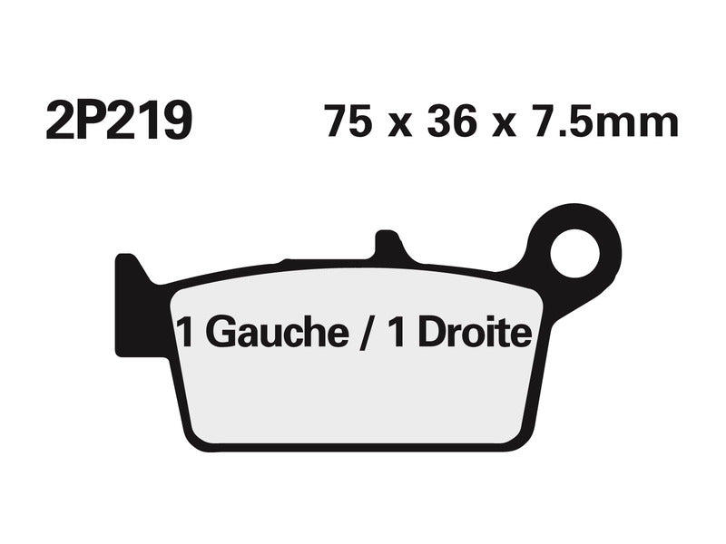 NISSIN Off-Road puolimetalliset jarrupalat - 2P-219GS 2P-219GS 