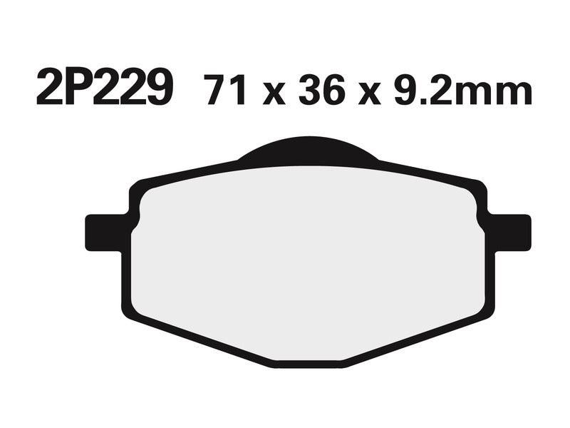 NISSIN Street puolimetalliset jarrupalat - 2P-229NS 2P-229NS 