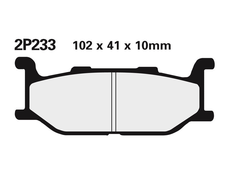 NISSIN Street puolimetalliset jarrupalat - 2P-233NS 2P-233NS 