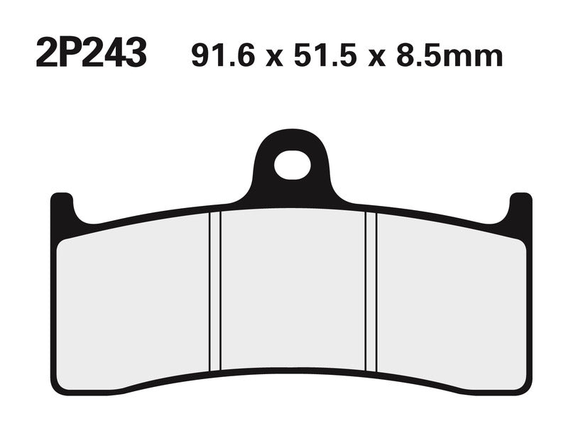 NISSIN Katu /Maasto Sinteröity Metalli Jarrupalat - 2P-243ST 2P-243ST 