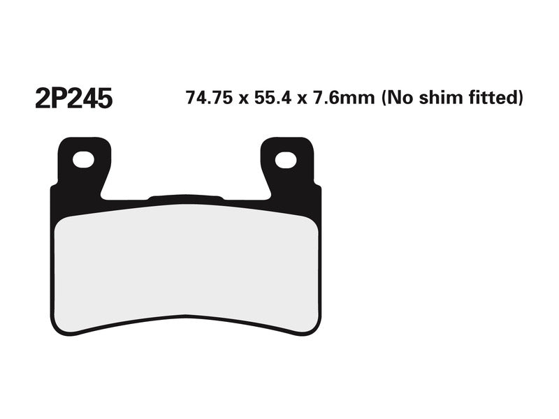 NISSIN Street puolimetalliset jarrupalat - 2P-245NS 2P-245NS 