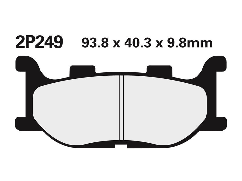 NISSIN Street /Off-Road Sinteroitu metallijarrupalat - 2P-249ST 2P-249ST 