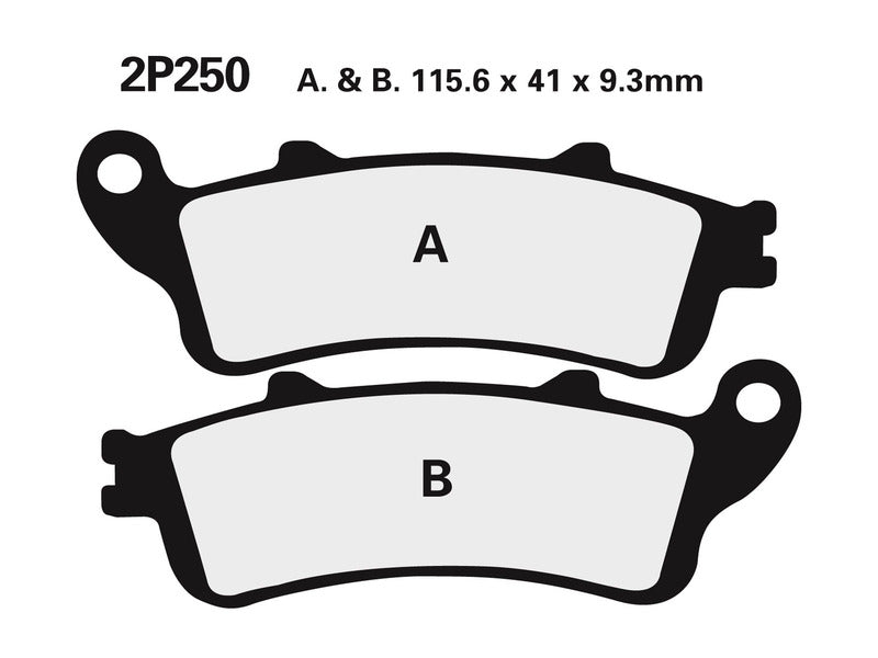 NISSIN Katu /Maasto Sinteröity Metallijarrupalat - 2P-250ST-F1 2P-250ST-F1 