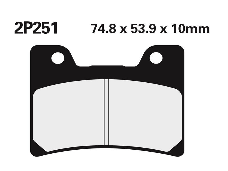 NISSIN Street Semi-Metallic Brake pads - 2P-251NS 2P-251NS