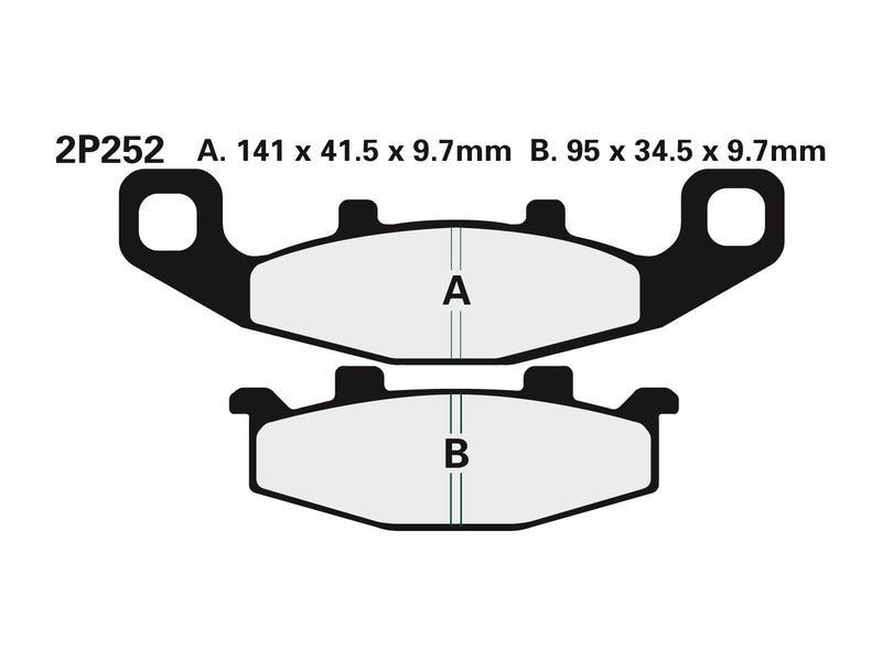 NISSIN Street puolimetalliset jarrupalat - 2P-252NS 2P-252NS 