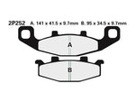 NISSIN Street puolimetalliset jarrupalat - 2P-252NS 2P-252NS 