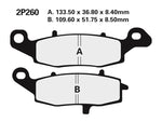 NISSIN Street puolimetalliset jarrupalat - 2P-260NS 2P-260NS 