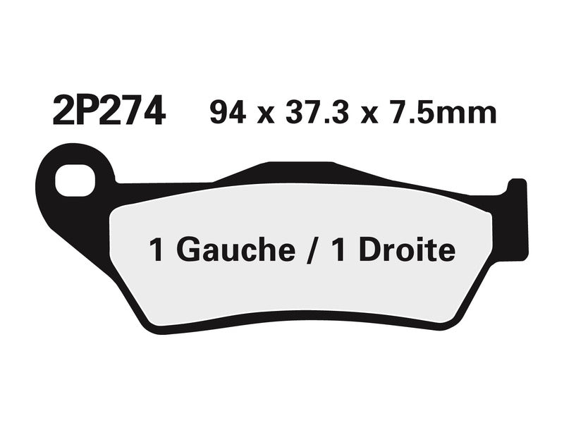 NISSIN Katu /Maasto Sinteröity Metalli Jarrupalat - 2P-274ST-MX 2P-274ST-MX 