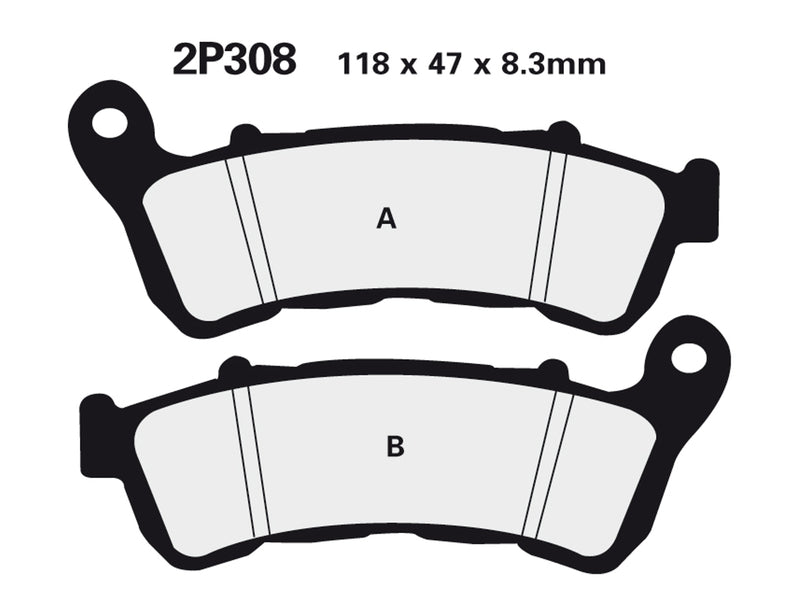 NISSIN Street / Off-Road Sintered Metal Brake pads - 2P-308ST 2P-308ST 