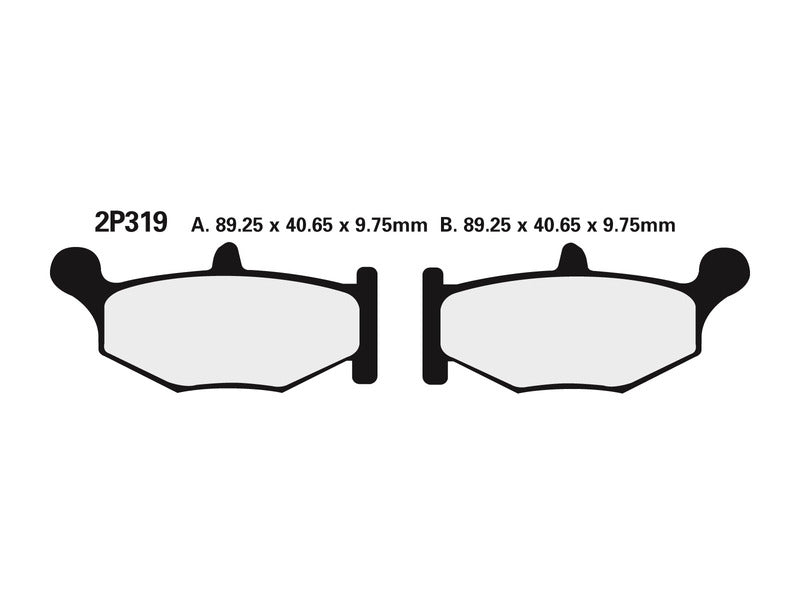 NISSIN Street Semi-Metallic Brake pads - 2P-319NS 2P-319NS