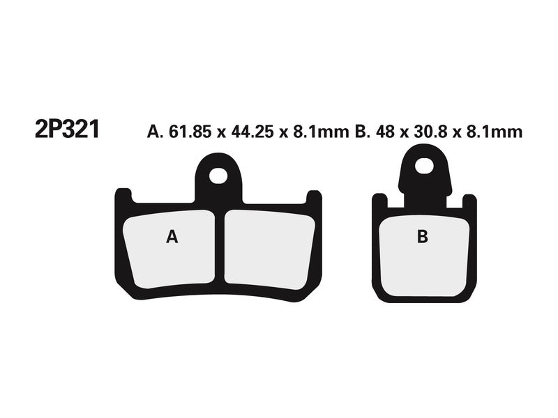 NISSIN Katu /Maasto Sinteröity Metalli Jarrupalat - 2P-321ST 2P-321ST 