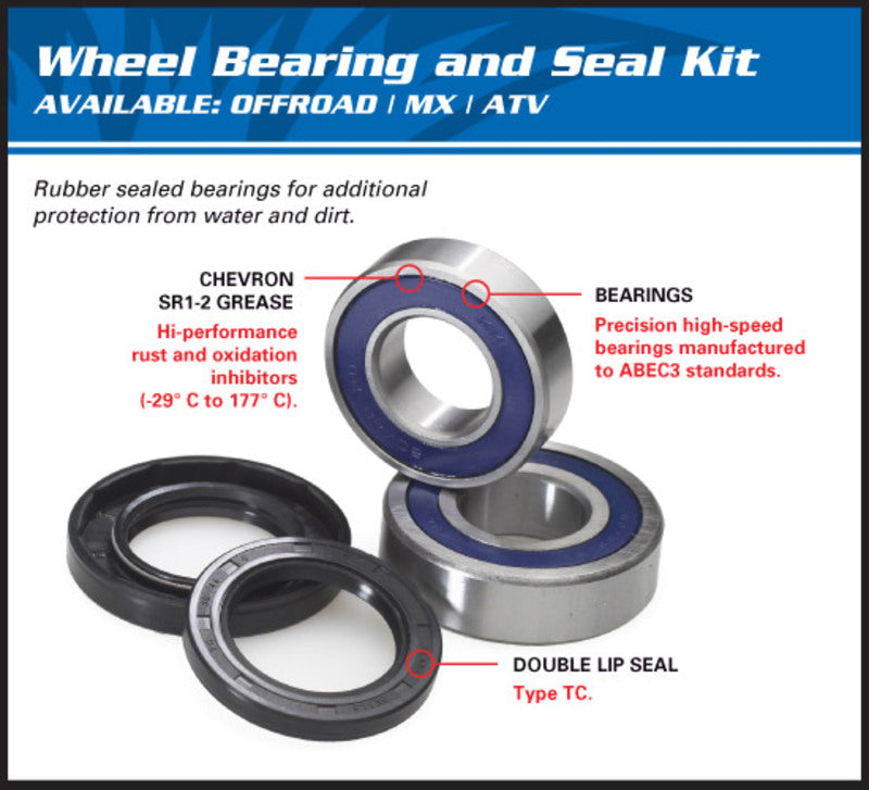 ALL BALLS Rear Wheel Bearing Kit Suzuki DL650/1000 V-Strom 25-1393