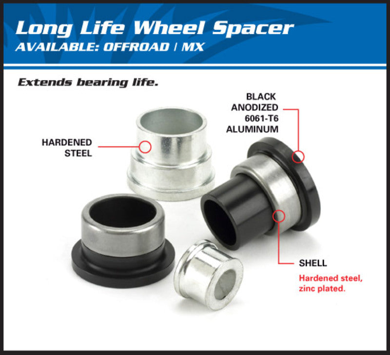 ALL BALLS Rear Wheel Spacer kit - Kawasaki KX125/250 11-1042-1