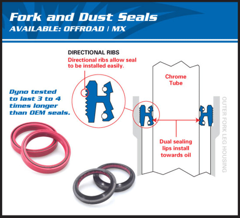 ALL BALLS Fork Dust Seal Set - 43x54,2x11 mm 57-108-1