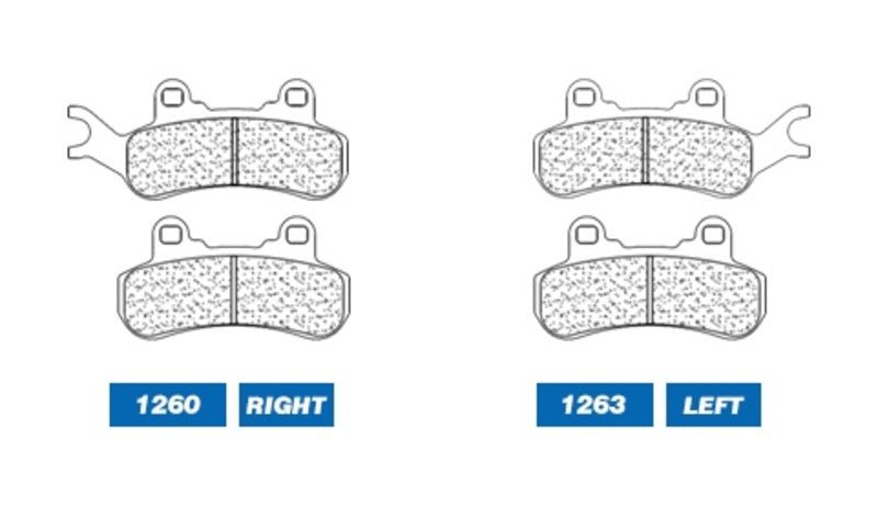 CL BRAKES ATV Sintered Metal -jarrupalat - 1263ATV1 1263ATV1 