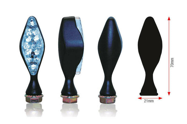 BiHr Losangen LED -vilkkut - Musta Universal | 014-2