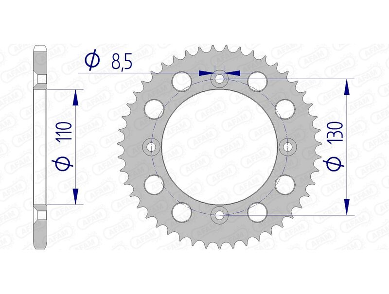 AFAM -alumiini Ultra -valo takaosa 11104 - 420