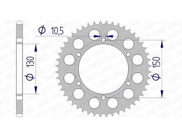 AFAM aluminum rear sprocket 13604 - 520 13604-48