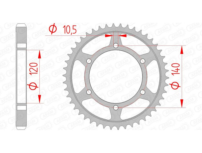 Afam Steel Standard Takana puhuttu 16603 - 530