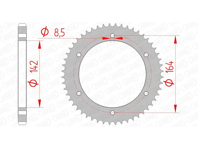 AFAM STEEL STANDARD REAR SPROPET 65200 - 428