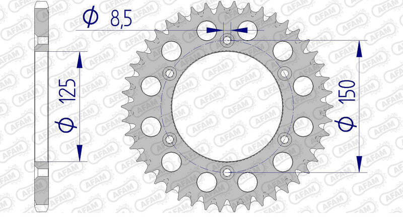 AFAM-alumiini Ultra-Light Feleaning Reah Sprock 72304-520