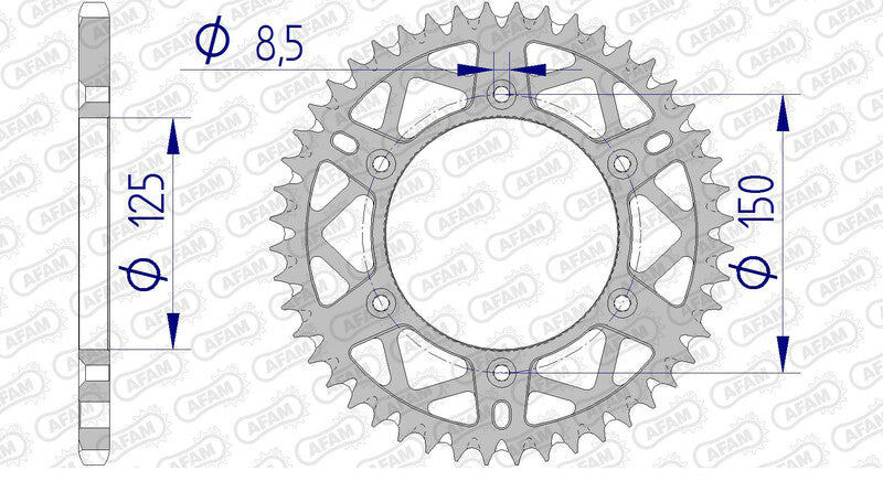 AFAM-alumiini Ultra-Light Feleaning Reah Sprock 72304-520