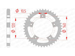 AFAM Steel Standard bakdrev 86500 - 525, kompatibelt med Triumph Bonneville och Scrambler. Precisionsdesignat ståldrev med 120 mm innerdiameter.