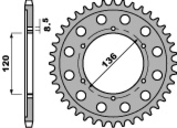 PBR -standardi C45 -teräksen takarakko 4324 - 428 4324 57 C45