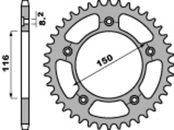 PBR -standardi C45 Steel -takarakko 4329 - 520 4329 42 C45