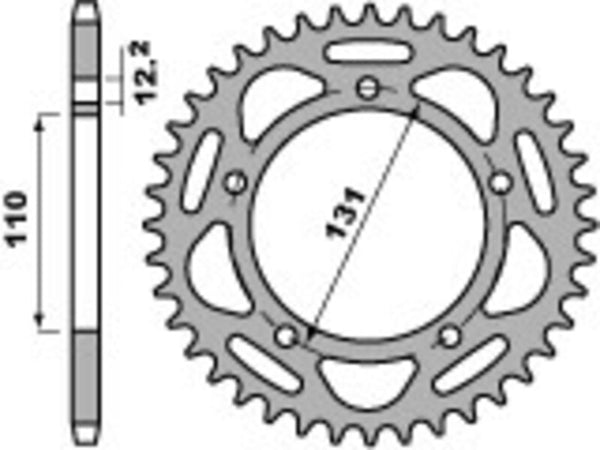 PBR Ultra -valon alumiini Kova anodisoitu takakäsi 4586 - 520 4586 47 LD