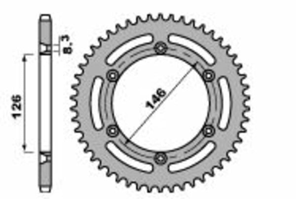 PBR Standard Steel Ready Sprock 805 - 428 805 50 F