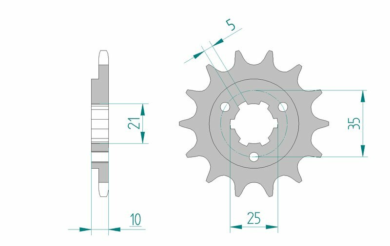 AFAM Steel Standard Front Sprock 22600 - 520